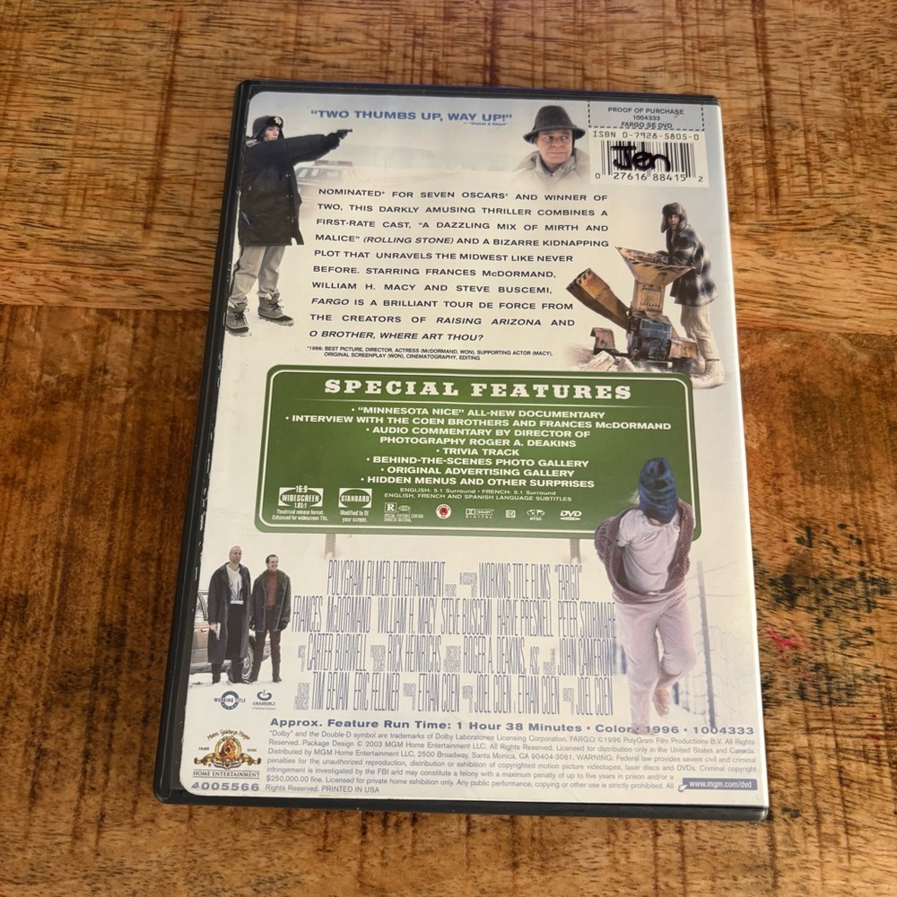 Fargo DVD - Picture 2 of 4
